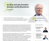 So lässt sich das Grundeinkommen seriös finanzieren